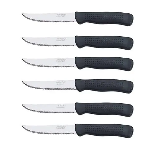 Produktbild: Arcos Tafelmesser - Steakmesser Tafelmesser - Klinge aus rostfreiem Edelstahl NITRUM 110 mm - Griff aus Polypropylen - Farbe schwarz (6)