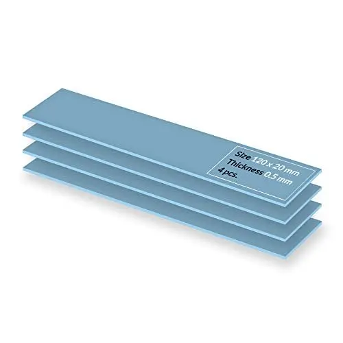 Produktbild: ARCTIC TP-3 Wärmeleitpad: Premium Performance Thermal Pad, 120x20x0,5 mm (stapelbar bis 2,0 mm ohne Leistungsverlust), 4 Stück - Hohe Leistung, sehr weich, Gap-Filler, Überbrückung von Unebenheiten