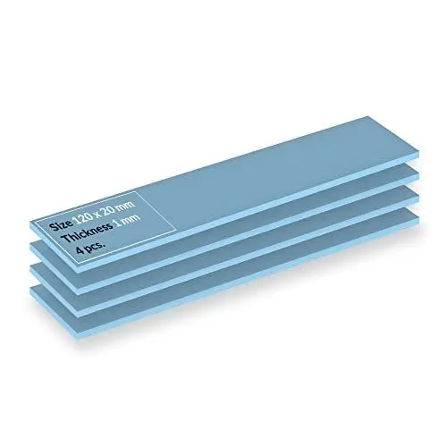 Produktbild: ARCTIC TP-3 Wärmeleitpad: Premium Performance Thermal Pad, 120x20x1,0 mm (stapelbar bis 2,0 mm ohne Leistungsverlust), 4 Stück - Hohe Leistung, sehr weich, Gap-Filler, Überbrückung von Unebenheiten