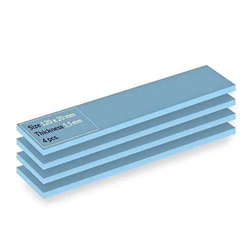 Produktbild: ARCTIC TP-3 Wärmeleitpad: Premium Performance Thermal Pad, 120x20x1,5 mm (stapelbar bis 2,0 mm ohne Leistungsverlust), 4 Stück - Hohe Leistung, sehr weich, Gap-Filler, Überbrückung von Unebenheiten