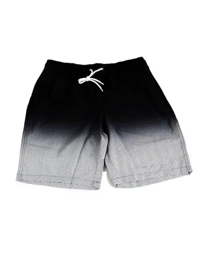 Produktbild: Arcweg Badehose Herren Badeshorts Schnelltrocknende Badeshorts Männer Jungen Schwimmhose Boardshorts für Männer mit Verstellbarem Tunnelzug Schwarz-Grau XL(EU)