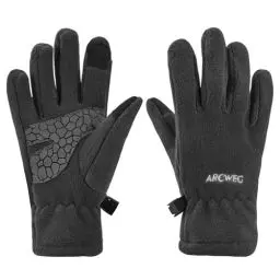 Produktbild: Arcweg Handschuhe Kinder Fleece Warm Laufhandschuhe Winter Gloves rutschfest Fahrradhandschuhe Touchscreen Winterhandschuhe Jungen Mädchen Fingerhandschuhe Camping Wandern Laufen Grau L-XL 7-8 Jahre