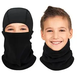 Produktbild: Arcweg Sturmhaube Balaclava Winter Kinder Skimaske Jungen Mädchen Atmungsaktiv Sturm Haube Antistatisch Sturmmaske Warm Motorradmaske Elastizität Winddicht für Motorrad Fahrrad Laufen Schwarz