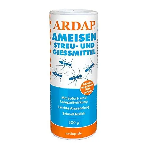 Produktbild: ARDAP Ameisen Streu- & Gießmittel 500g - Ameisengift draußen - bekämpfen Garten - Ameisenmittel, Ameisenvernichter - für Rasen - Wirkt sofort, leichte Anwendung