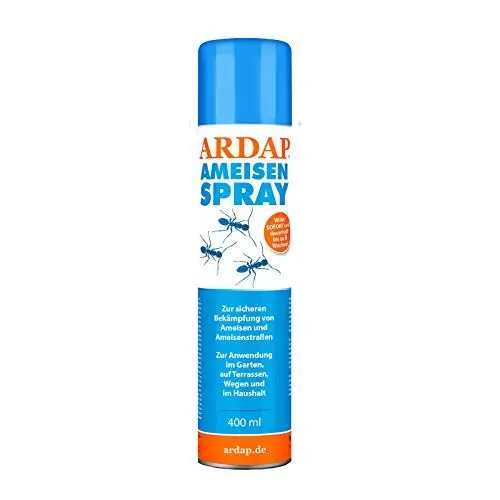 Produktbild: ARDAP Ameisenspray 400ml - Ameisen bekämpfen leicht gemacht - Ameisenmittel, Ameisengift innen & draußen - Wirkt sofort & dauerhaft bis zu 6 Wochen - Anti Ameisen Spray