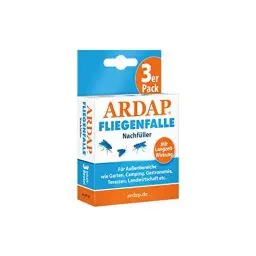 Produktbild: ARDAP Fliegenfalle Nachfüller - Biologische Fliegenfalle Außen - Natürlicher Anti Fliegen Lockstoff mit Langzeitwirkung – Fliegen Fallen Für Garten, Landwirtschaft, etc. Anti-Fliegen (PT19)