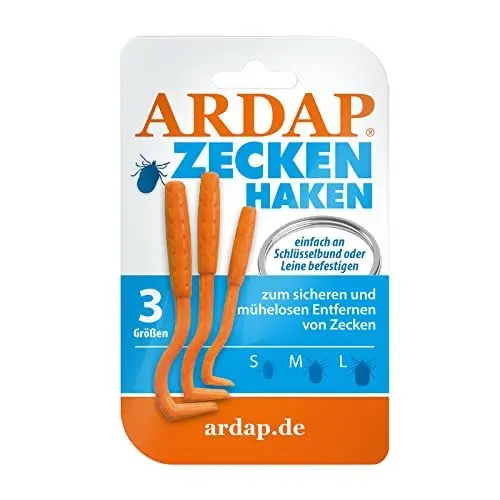 Produktbild: ARDAP Zeckenzange und Zeckenhaken 3er Pack - Einfach und effektiv - Professionelle Zeckenzange für Hunde, Zeckenzange Katze & Zeckenzange Mensch - Zuverlässig gegen Zecken jeder Größe