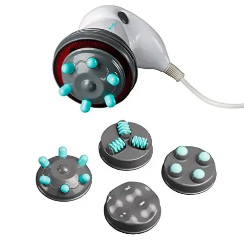 Produktbild: ARDES - Professionelles Anti-Cellulite-Massagegerät mit Infrarotheizung für Po und Beine mit 4 austauschbaren Zubehörteilen und Reisetasche Modell ARM240N