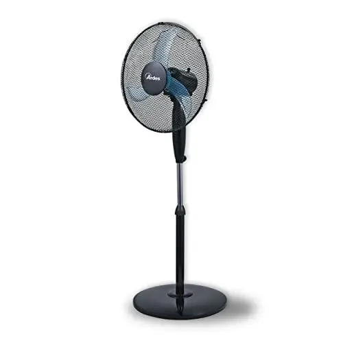 Produktbild: ARDES - Standventilator, leistungsstark, leise, 3 Flügel, 40 cm, oszillierend, mit verstellbarer Höhe und Neigung, Ardes-Standventilator, 3 Geschwindigkeitsstufen, Modell Penny AR5AM40PB