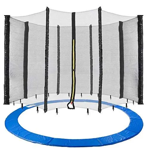 Produktbild: Arebos Trampolin Randabdeckung und Netz | Ersatznetz | Sicherheitsnetz | Gartentrampolin Trampolinnetz | Randabdeckung UV-beständig & wasserabweisend | 396 cm Netz für 8 Stangen