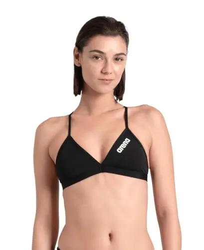 Produktbild: ARENA Damen Women's Team Swim Top Tie Back Solid Shirt, Black-white, 42 EU