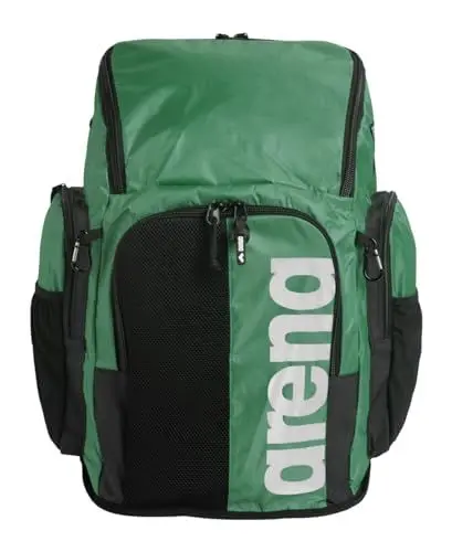 Produktbild: ARENA Spiky III Rucksack 45, Schwimmen, Athlet, Sport, Fitnessstudio, große Trainingsausrüstung, Schwimmtasche für Damen und Herren, 45 Liter, Grün