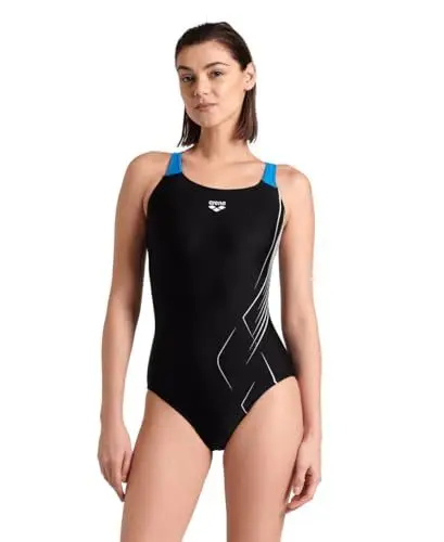 Produktbild: Arena Damen Women's Dive Pro Back One Piece Swimsuit, Black-Blue China, 46 EU