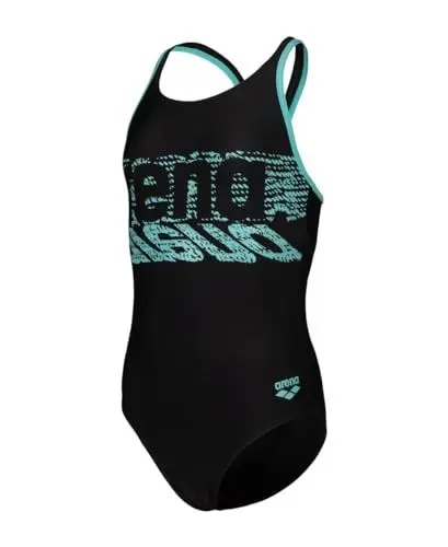 Produktbild: Arena Mädchen Girl's Shaking V Back One Piece Swimsuit, Blue China-Soft Green, 164 EU