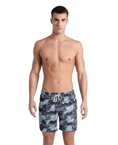 Produktbild: Arena Herren Mens Water Prints Beach Boxer Ao Swim Trunks, Asphalt-Multi, XL EU
