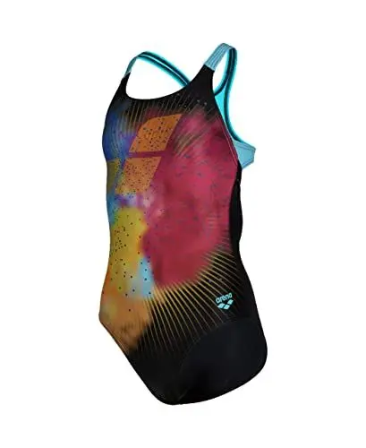 Produktbild: Arena Mädchen Girl's Swimsuit Swim Pro Back Placement Ganzkörper, Black Martinique, 8-9 anni