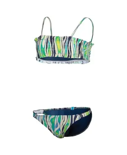 Produktbild: Arena Mädchen Girls' Water Print Bandeau Bikini, Zebra, 164 EU