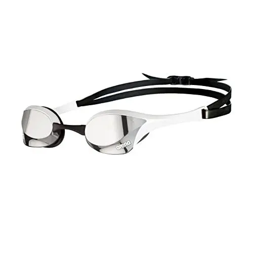 Produktbild: arena Cobra Ultra Swipe Mirror Unisex Race Schwimmbrille für Erwachsene, Taucherbrille mit Gebogenen Spiegelgläsern, Anti-Beschlag, UV-Schutz, 5 Austauschbare Nasenstege
