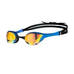 Produktbild: arena Cobra Ultra Swipe Mirror Unisex Race Schwimmbrille für Erwachsene, Taucherbrille mit Gebogenen Spiegelgläsern, Anti-Beschlag, UV-Schutz, 5 Austauschbare Nasenstege