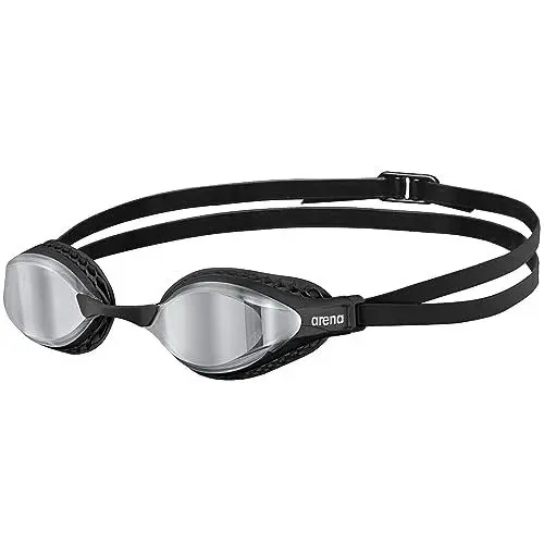Produktbild: arena Airspeed Mirror Anti Beschlag Unisex Wettkampf Schwimmbrille für Erwachsene, Schwimmbrille mit Breiten Gläsern, UV-Schutz, 3 Austauschbaren Nasenstegen, Air-Seals Dichtungen