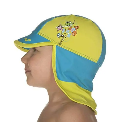 Produktbild: arena Kinder Unisex Sonnenschutz Hut Panel (Schnelltrocknend, UV-Schutz UPF 50+, Oeko-Tex Standard 100), Turquoise-Soft Green (806), One Size