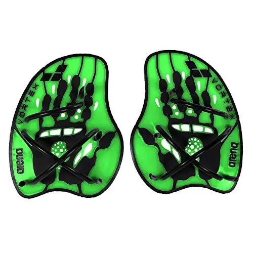 Produktbild: arena Vortex Handpaddel, Schwimmbad-Trainingszubehör, Schwimmbad-Paddel mit Verstellbaren Riemen, PVC-frei, Acid Lime-Black (65)