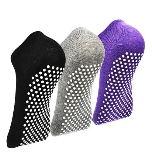 Produktbild: ARERWA Yoga Socken Stoppersocken Damen, 3 Paar Pilates Socken Rutschfeste Socken für Pilates, Yoga, Trampolin, Barre, Ballett 35-40