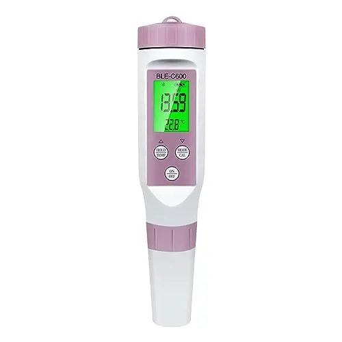 Produktbild: Areyourshop 7 In 1 PH Messgerät Blue Tooth,EC Leitfähigkeit TDS Salzgehalt ORP SG,Meter Tester Misst,High Accuracy, ph messgerät Wasser Aquarium and Drinking Water Conductivity Meter PH Tester Pool