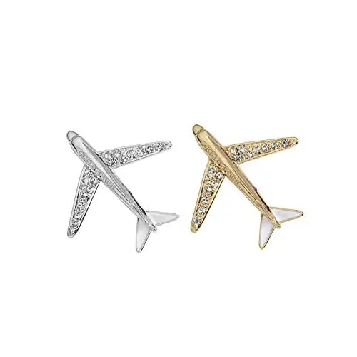 Produktbild: ARFUKA 2 Stück Anstecknadel Flugzeug Kaninchen Broschen Set Brosche Pins Anstecknadel Geschenk für Männer und Frauen Kleidung Taschen Jacken
