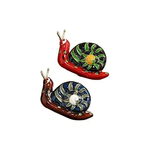 Produktbild: ARFUKA 2 Stück Anstecknadel Schnecke Broschen Brosche Pins Anstecknadel Geschenk für Männer und Frauen Kleidung Taschen Jacken