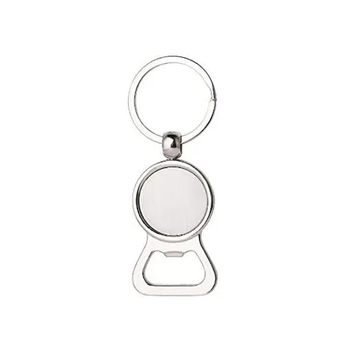 Produktbild: ARFUKA Flaschenöffner Schlüsselanhänger Bier Flaschenöffner Taschenschlüsselanhänger Rund Klein Bieröffner Kapselheber Schlüsselring Keychain für Soda Getränke Bier