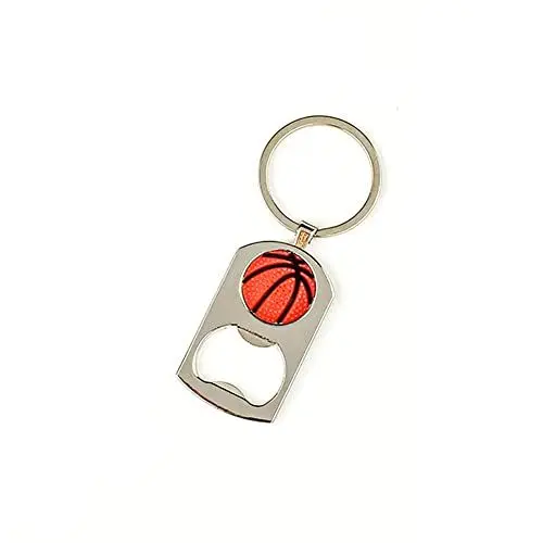 Produktbild: ARFUKA Edelstahl Flaschenöffner Schlüsselanhänger Basketball Taschenschlüsselanhänger Klein Bieröffner Schlüsselring Keychain