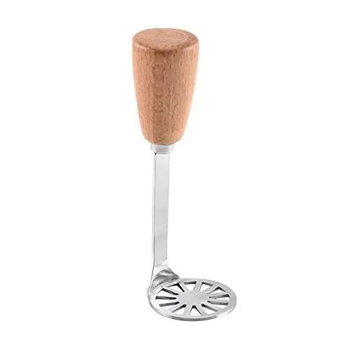 Produktbild: ARFUKA Kartoffelstampfer, Kartoffel Stampfer aus Edelstahl, Gemüsestampfer Kartoffelpresse mit Holzgriff für Kartoffeln und Knollen-Gemüse