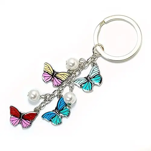 Produktbild: ARFUKA Schlüsselanhänger Schmetterling Anhänger Schlüsselhalter Schlüsselringe Autoschlüsselanhänger Keychain Geschenke für frauen