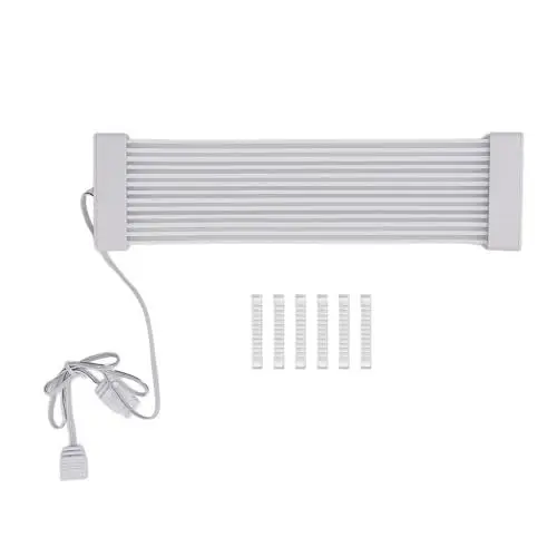 Produktbild: ARGB-Netzteil-Kabelverlängerungsset, 205 Mm Silikon-5-V-Synchronisierungs-PC-Gehäusedekor-Motherboard-Grafikkartenkabel mit Drahtkämmen, Synchronisierte Farbänderungen, (weißer