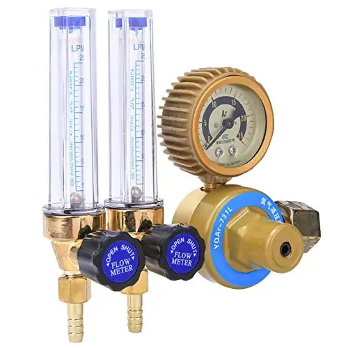 Produktbild: Argon CO2-Regler, Druckminderer, Gasdurchflussmesser, 0,25 MPa, Gasdurchflussmesser, MIG, Wig-Schweißmessgerät, Druckminderer, Regler für Schweißarbeiten, Schweißsicherheit,