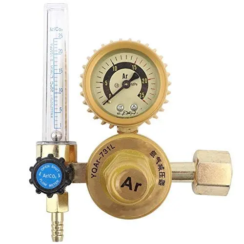 Produktbild: Argon CO2 Mig Tig Durchflussmesser Regler CO2 Argon Druckminderer Manometer Schweißdurchflussmesser Gasschweißregler