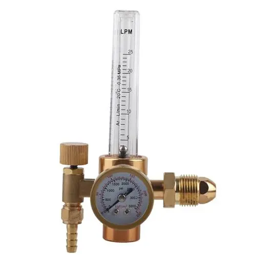Produktbild: Argon-Druckminderer-Gasdurchflussmesser, Argon-CO2-Mig-Wig-Durchflussmesser, G5/8-Außengewinde, Argon-Druckminderer für Mig-Wig-Schweißen