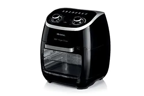 Produktbild: Ariete 4619 Luft- und Ofenfritteuse in einem, 11 Liter, Multifunktions-Timer 60 Minuten, abnehmbare transparente Tür, Temperatur 80-200 OC, 2000 W, schwarz