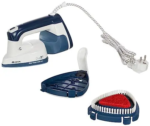 Produktbild: Ariete 6246 Duetto Garment, Bügeleisen Vertikales Dampfbügeleisen und Bügeleisen mit Antihaft-Keramikplatte, 1000 W, Leistungsstarker und kontinuierlicher Dampf, Weiß / Blau