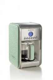 Produktbild: Ariete Vintage 1342 Retro Americano-Kaffeemaschine, Hartglaskaraffe, bis zu 12 Tassen, 24-Stunden-Timer, Auto-Abschaltung, Anti-Drip-Funktion, beheizte Platte, 1,5 L Fassungsvermögen, 2000 W, Grün