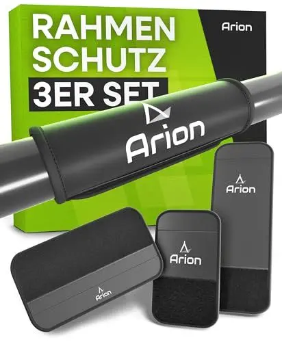 Produktbild: Arion Fahrrad Rahmenschutz 3er Set I Transportschutz passend für Thule Fahrradträger I Carbon Rahmen Schutz I Fahrrad Anhänger E-Bike Zubehör I ebike Befestigung universal passend