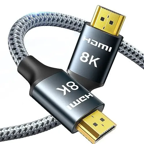 Produktbild: ARISKEEN 8K HDMI 2.1 Kabel 12M, 48Gbps High Speed Nylon Geflochtenes HDMI Kabel, Unterstützt 8K@60HZ, 4K@120Hz, Kompatibel mit PS5/4 TV Monitor Blu-ray Soundbar DVD Laptop