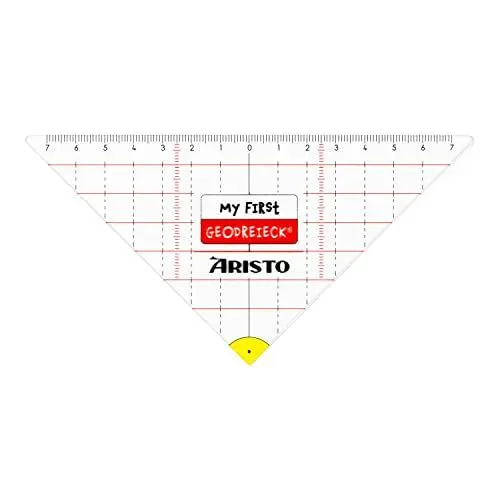 Produktbild: Aristo AR1551 My first Geodreieck (Speziell für Schüler:innen ab der 3. Klasse entwickelt, Hypotenuse 16 cm, biegsam) transparent, 1 Stück