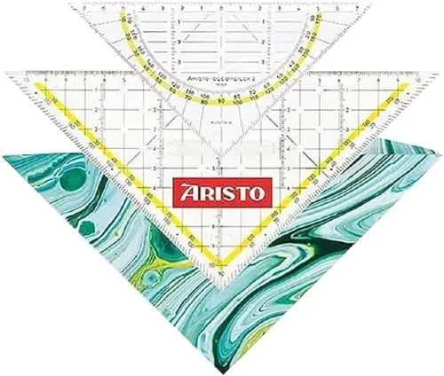 Produktbild: Aristo AR18102B Set 3in1 - TZ-Dreieck AR1650/2 & Geodreieck AR1552 inkl. Geocover Schutzhülle (Dreiecke mit Tuschenoppen, Geocover mit Lochung und Magnetverschluss) mystic green