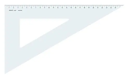Produktbild: Aristo AR6027 Dreieck 60° (lange Kathete 269mm, Hypotenuse 311mm, abriebfeste Tiefprägung der Teilung, Plexiglas) transparent