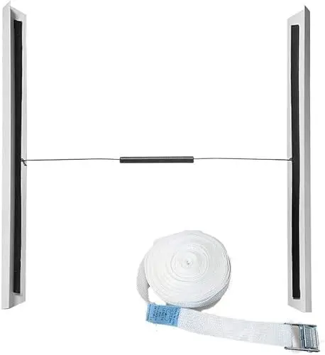 Produktbild: ARISTOS Universal Zwischenbaurahmen als Verbindungsrahmen zwischen Waschmaschine und Trockner inkl. Zurrgurt – universelle 2-teilige Waschmaschinenverbindung 60 x 60 cm bis 300 kg belastbar