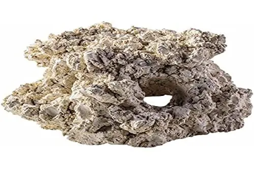 Produktbild: ARKA Riffkeramik Höhle 2-Loch - 10 cm - Aus natürlichen Rohstoffen gefertigte Höhle, schadstofffrei mit hoher Porosität, Made in Germany, für Meerwasseraquarien, Made in Germany