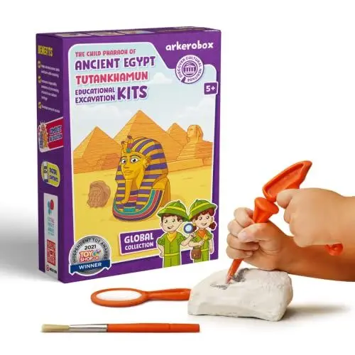 Produktbild: Arkerobox - Entdecken Sie das Antike Ägypten - Archäologische Ausgrabungsbausätze - Bausätze für Kinder zum Spielen-Lernen-Entdecken - Mit Erklärungen und Anleitungen - Kinder ab 5 Jahren