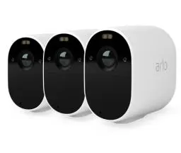 Produktbild: Arlo Essential Spotlight 3 Kameras WLAN Überwachungskamera aussen, kabellos, 1080p, Farbnachtsicht, Bewegungsmelder, 2-Wege Audio, kein Hub benötigt, mit Arlo Secure Testzeitraum, Weiß, VMC2330